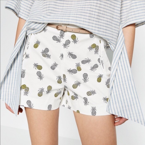 zara pineapple shorts
